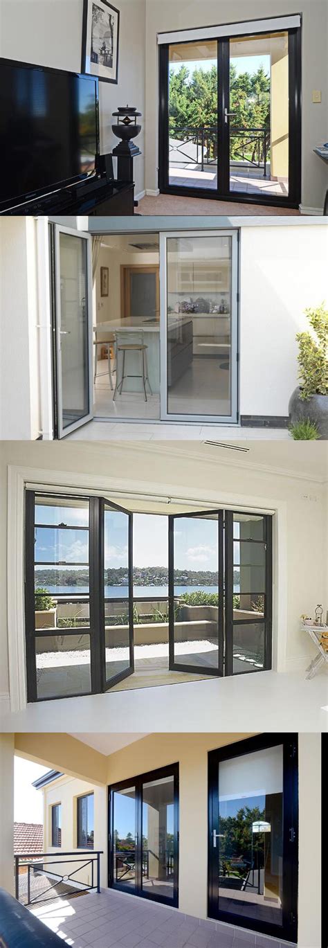 China As2047 Standard Residential Entry Doors Double Glazed Horizontal Aluminium Hinged Doors