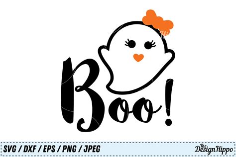 Boo SVG Bow SVG Halloween SVG Ghost SVG Ghouls SVG PNG 129055