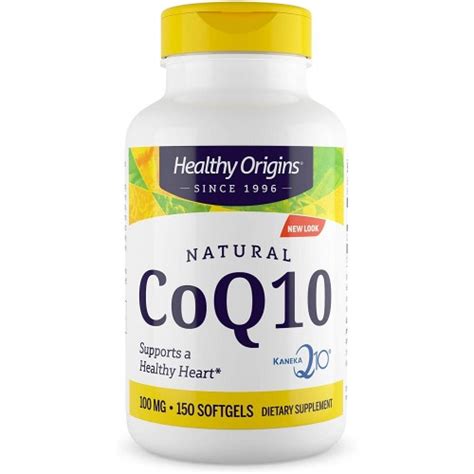 Coq10 Gels Kaneka Q10 Healthy Origins 100 Mg 150 Softgels