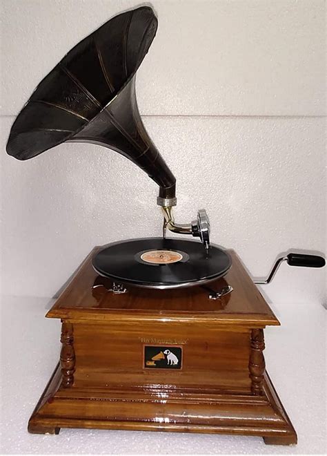 Hmv Gramophone Record Player Phonograph Replica Fully Functional