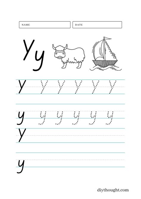 Free Letter Y Worksheets For Preschool ⋆ The Hollydog Blog