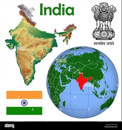 Where Is India World Globe Map