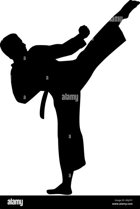 Taekwondo Kick Silhouette