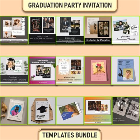 Graduation Party Invitation Templates Bundle – MasterBundles