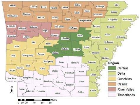 5. Arkansas counties by regions. | Download Scientific Diagram