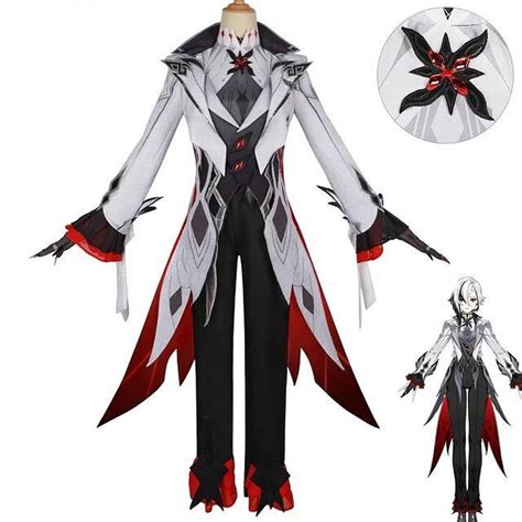 Genshin Impact New Arlecchino The Knave Fatui Cosplay Costume Etsy