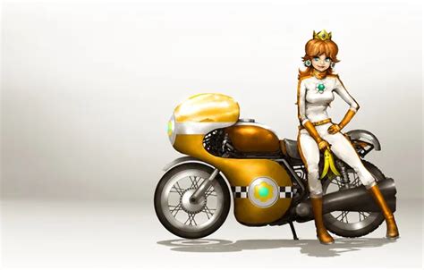 Wallpaper Motorcycle Art Mario Kart 8 Princess Daisy For Mobile And Desktop Section игры