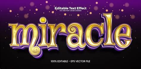 Premium Vector Miracle Editable Text Effect In Modern Trend Style