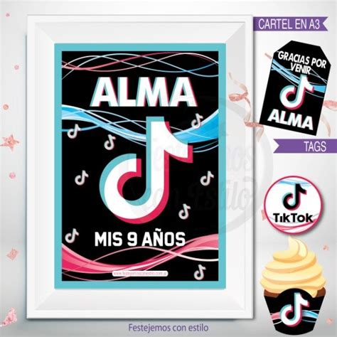 Kit Imprimible Personalizado Deco Tik Tok Festejemos Con Estilo