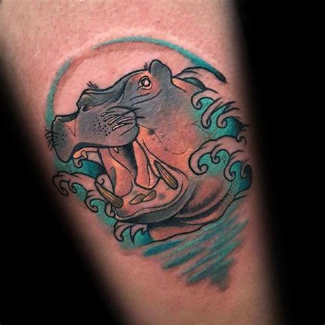 60 Hippo Tattoo Designs For Men Animal Ink Ideas