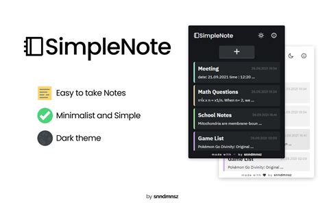 Github Snndmnsz Simple Note App A Simple Minimalist Google Chrome