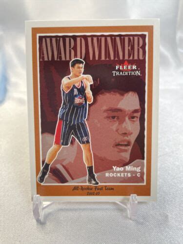 Yao Ming 2003 04 Fleer Tradition All Rookie Award Winner 230 Houston