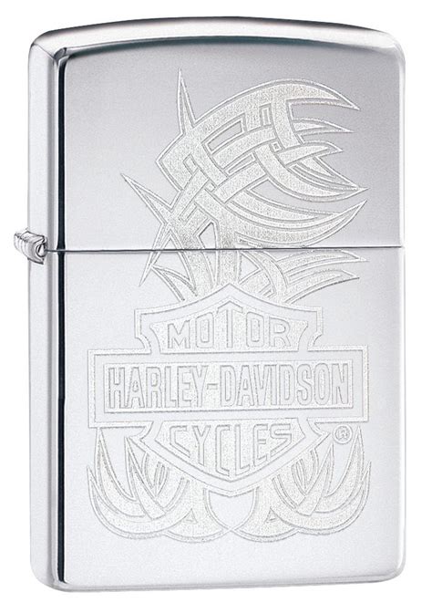 Zippo Harley Davidson High Polish Chrome Lighter Logo Buy Online At