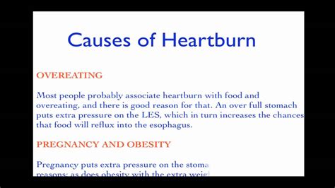 What Causes Heartburn Youtube