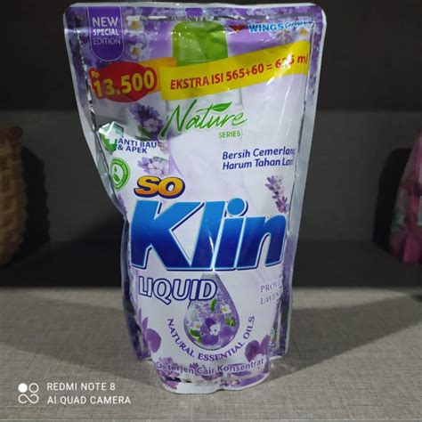 Jual So Klin Deterjen Cair Konsentrat Provence Lavender Ml Shopee