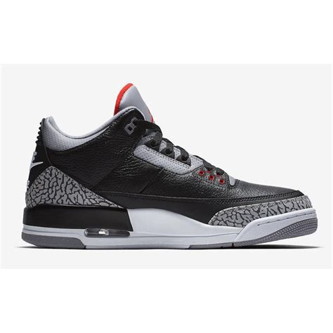 Air Jordan - Men's Air Jordan Retro 3 "Black Cement" Black 854262-001 ...