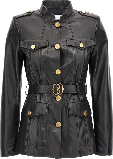 Bally Leather Trench Coat Shopstyle