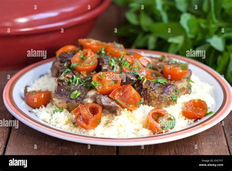 Couscous De Tajine D Agneau Marocaine Banque De Photographies Et D