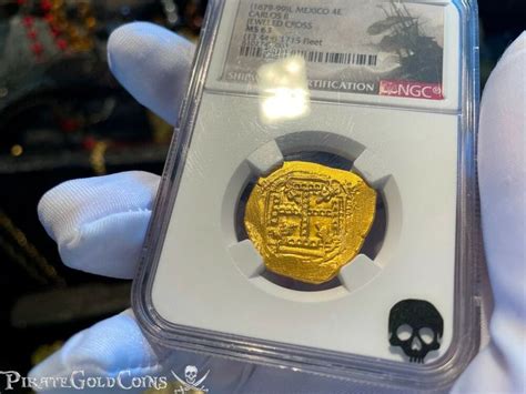 Mexico Escudos Jeweled Cross Fleet Shipwreck Ngc Pirate