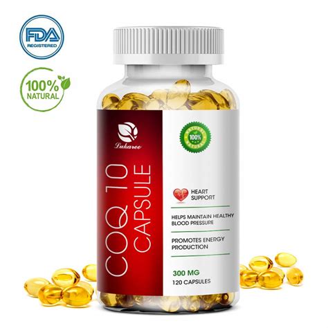 Lukaree Natural Coq10 Softgels 300mg High Absorption Dietary Supplement Antioxidant For Heart