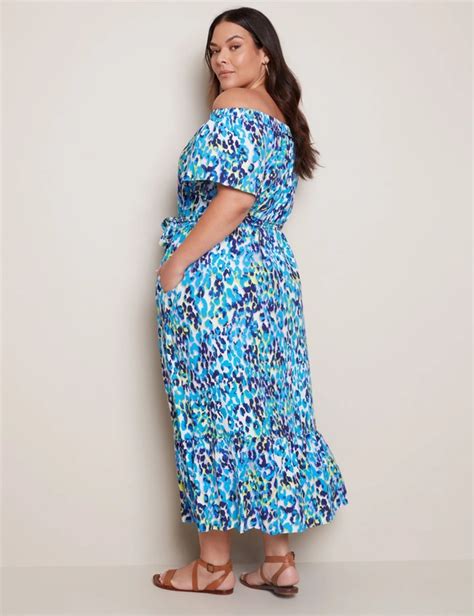 Autograph Flutter Sleeve Off Shoulder Summer Maxi Dress Ezibuy Australia