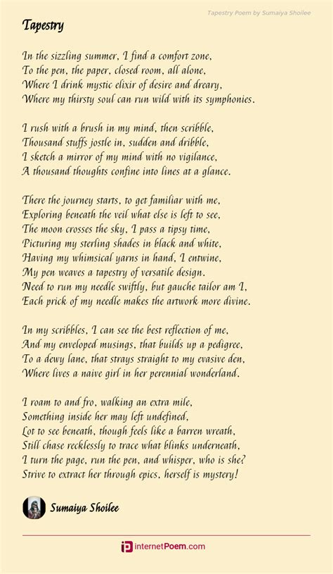 Tapestry Poem by Sumaiya Shoilee