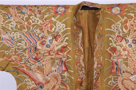 Sold Price Chinese Embroidery Imperial Dragon Robe Ming Dynasty