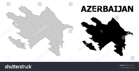 Polygonal Mesh Map Azerbaijan High Resolution Stock Vector Royalty