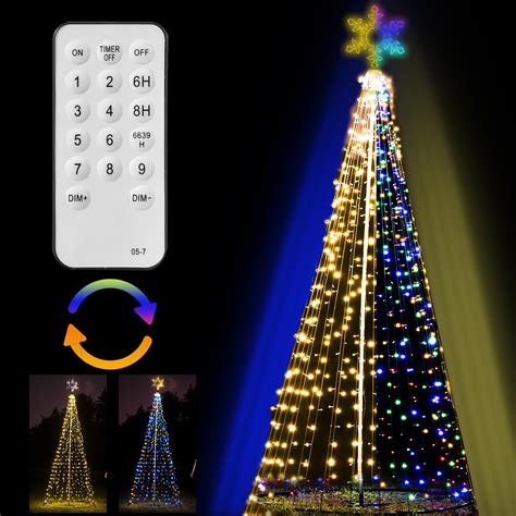 New Open Gozflvt Outdoor Led Christmas Tree Lightshow Remote Control