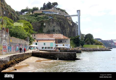 Ginjal waterfront, with Panoramic Elevator of Boca do Vento, iconic ...