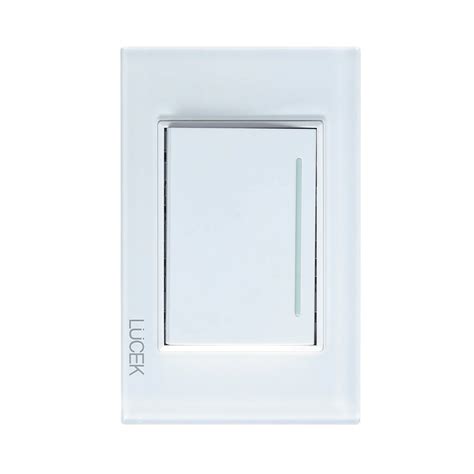 Placa Con Interruptor Sencillo De M Dulos Cristal Blanco Blanco