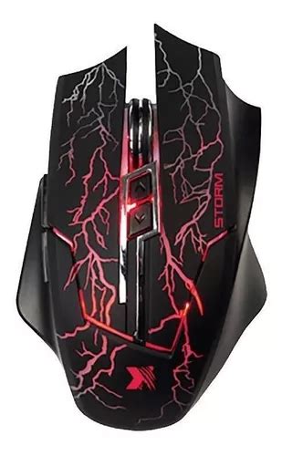 Mouse Gaming Gamer Con Luz Usb Xtech Xtm Otec Color Negro