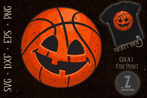 Basketball Pumpkin Vintage Halloween Graphic by Zemira · Creative Fabrica