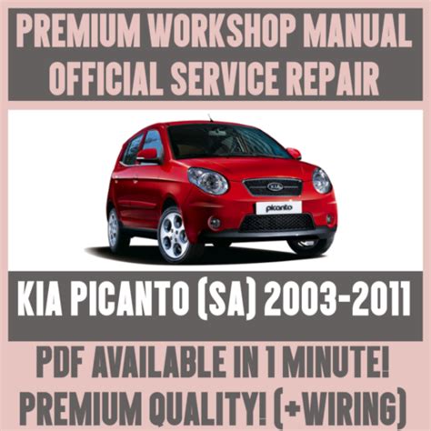 Workshop Manual Service And Repair Guide For Kia Picanto Sa 2003 2011 Wiring Ebay