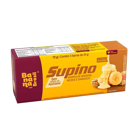 Supino Zero Banana Nozes E Damasco Caixa 3un De 24g Banana Brasil