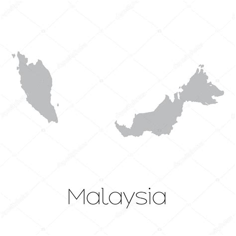 Map of the country of Malaysia Stock Vector by ©PaulStringer 86418498