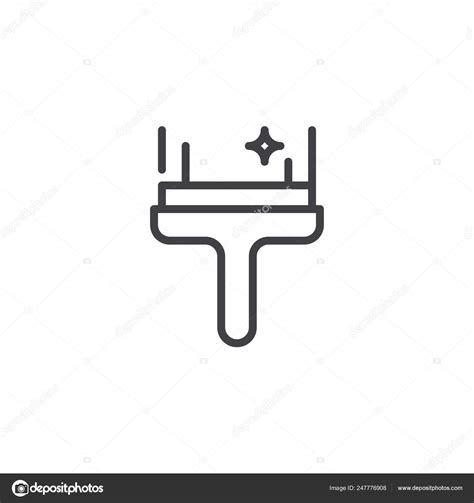 Glass Cleaner Outline Icon Linear Style Sign Mobile Concept Web Stock Vector Image By ©avicons