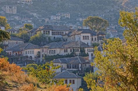 Old Gjirokaster Town UNESCO World Heritage in Albania Stock Photo ...