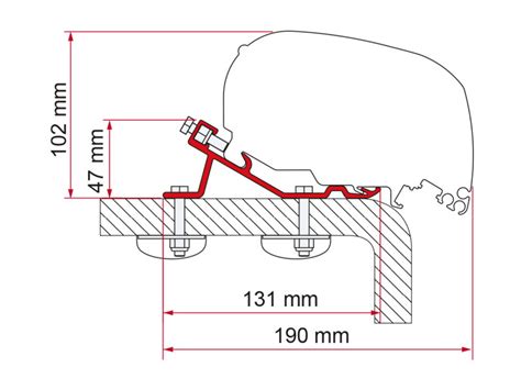 Fiamma F80 Universal Roof Mount Awning Bracket 98655 855