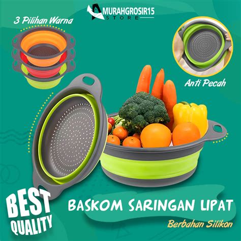 Jual Baskom Lipat Tempat Cuci Peniris Berah Sayur Buah Multifungsi