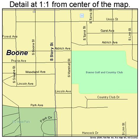 Boone Iowa Street Map 1907480