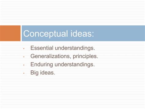 Concept Based Curriculum And Instruction Ppt