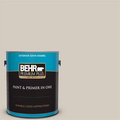 Behr Premium Plus 1 Gal N220 2 Ashen Tan Satin Enamel Exterior Paint