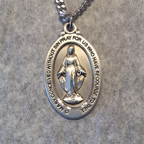 Sterling Miraculous Medal Necklace