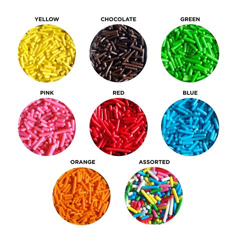 Assorted Colors Vermicelli Sprinkles, 1kg - Achievers Food & Bakery ...