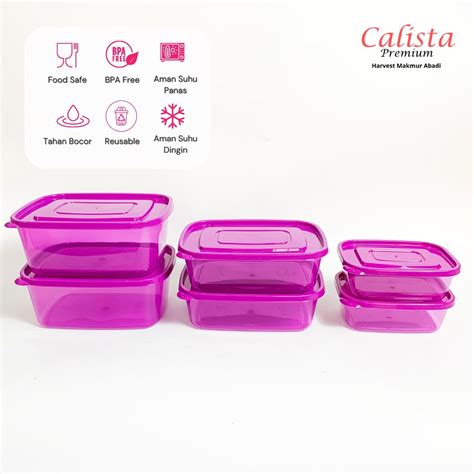 [calista] Food Container Set Furano Contains 6 Food Containers Airtight Set Clear Jars