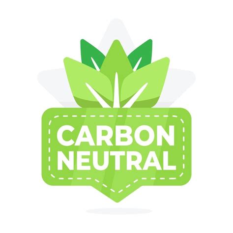 Emblema De Neutralidad De Carbono Con Un Patr N De Hoja Que Representa