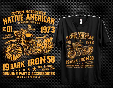 VINTAGE MOTORCYCLE T-SHIRT DESIGN on Behance