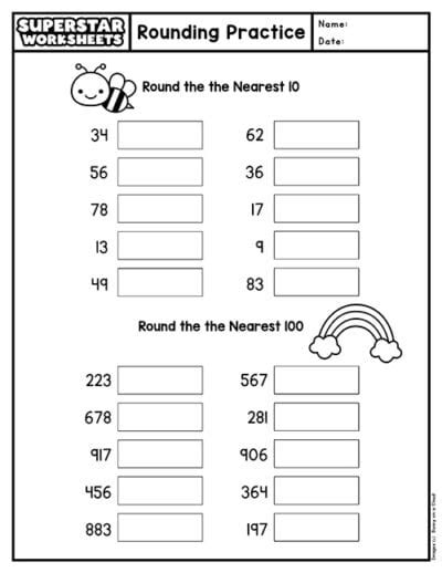 Rounding Worksheets Superstar Worksheets