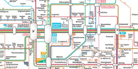 Munich subways and light rail (U-Bahn and S-Bahn)